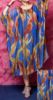 Obrazek Sukienka elegancka BAT midi/maxi fale jedwab UNI od S - 50/52 Italy