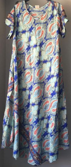 Obrazek Sukienka midi/maxi BOHO 10.3 jedwab rozkloszowana M/L - 52/54 Włochy