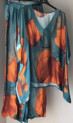 Obrazek Komplet jedwab morwowy liście XS/S - 42 Włochy