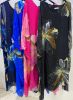 Obrazek Sukienka elegancka BAT midi/maxi lilie jedwab UNI od S - 50/52 Italy