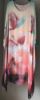 Obrazek Sukienka elegancka BAT midi/maxi Ombre Irysy jedwab UNI od S - 50/52 Italy