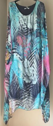 Obrazek Sukienka elegancka BAT midi/maxi Haiti jedwab UNI od S - 50/52 Italy
