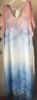 Obrazek Sukienka elegancka VIA maxi ombre stokrotki jedwab UNI SLIM od XXS/XS - M Italy