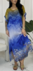 Obrazek Sukienka elegancka VIA maxi ombre stokrotki jedwab UNI SLIM od XXS/XS - M Italy