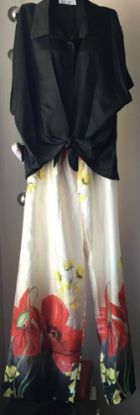 Obrazek Komplet elegancki MAKI SLIM SIZE jedwab satyna XXS/XS - S Włochy