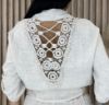 Obrazek Koszula elegancka len, ażur, szydełko SLIM od XXS/XS do M Włochy