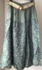 Obrazek Spódnica elegancka len maxi z paskiem lnianym Gratis, haft kwiaty UNI od M do 46 Włochy