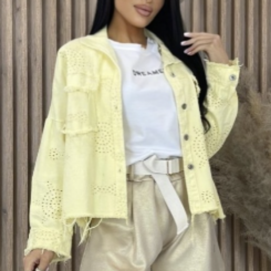 Obrazek Katana elegancka jeans z haftem Richelieu od S/M do 46/48 z Włoch