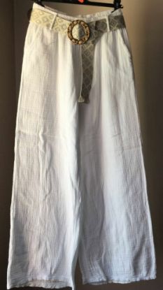 Obrazek Spodnie eleganckie Palazzo muślin UNI od S do 42 Włochy