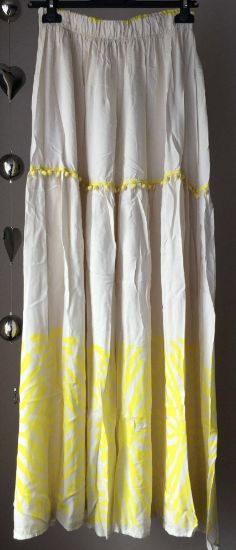 Obrazek Spódnica maxi BOHO gładka ze wzorem częściowo S - 46/48 Włochy