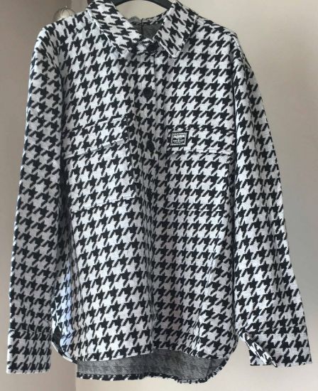 Obrazek Koszula elegancka pepitka biało-czarna UE