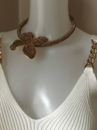 Obrazek Naszyjnik elegancki typu kolia KWIAT z Włoch