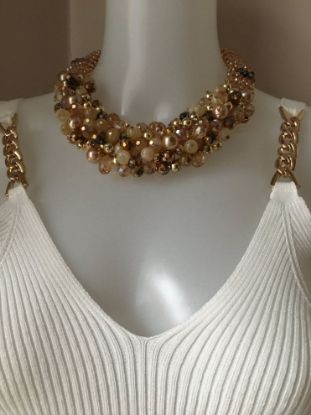 Obrazek Naszyjnik elegancki typu kolia, choker z kryształami SWAROVSKI ELEMENTS z Włoch