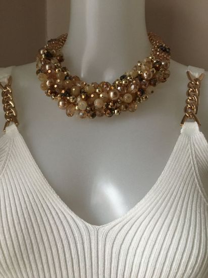 Obrazek Naszyjnik elegancki typu kolia, choker z kryształami SWAROVSKI ELEMENTS z Włoch