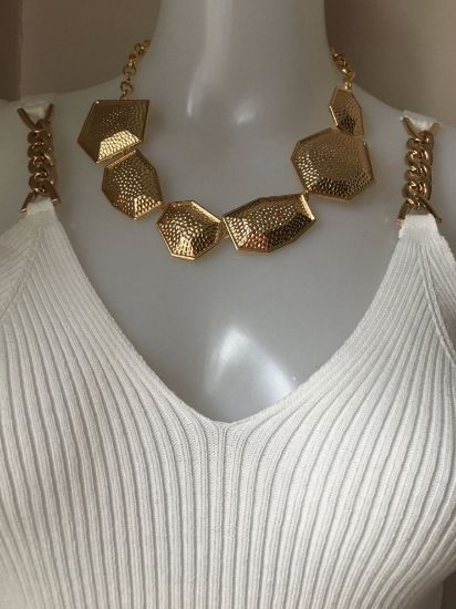 Obrazek Naszyjnik elegancki złoty GEO typu Choker, Princess z Włoch